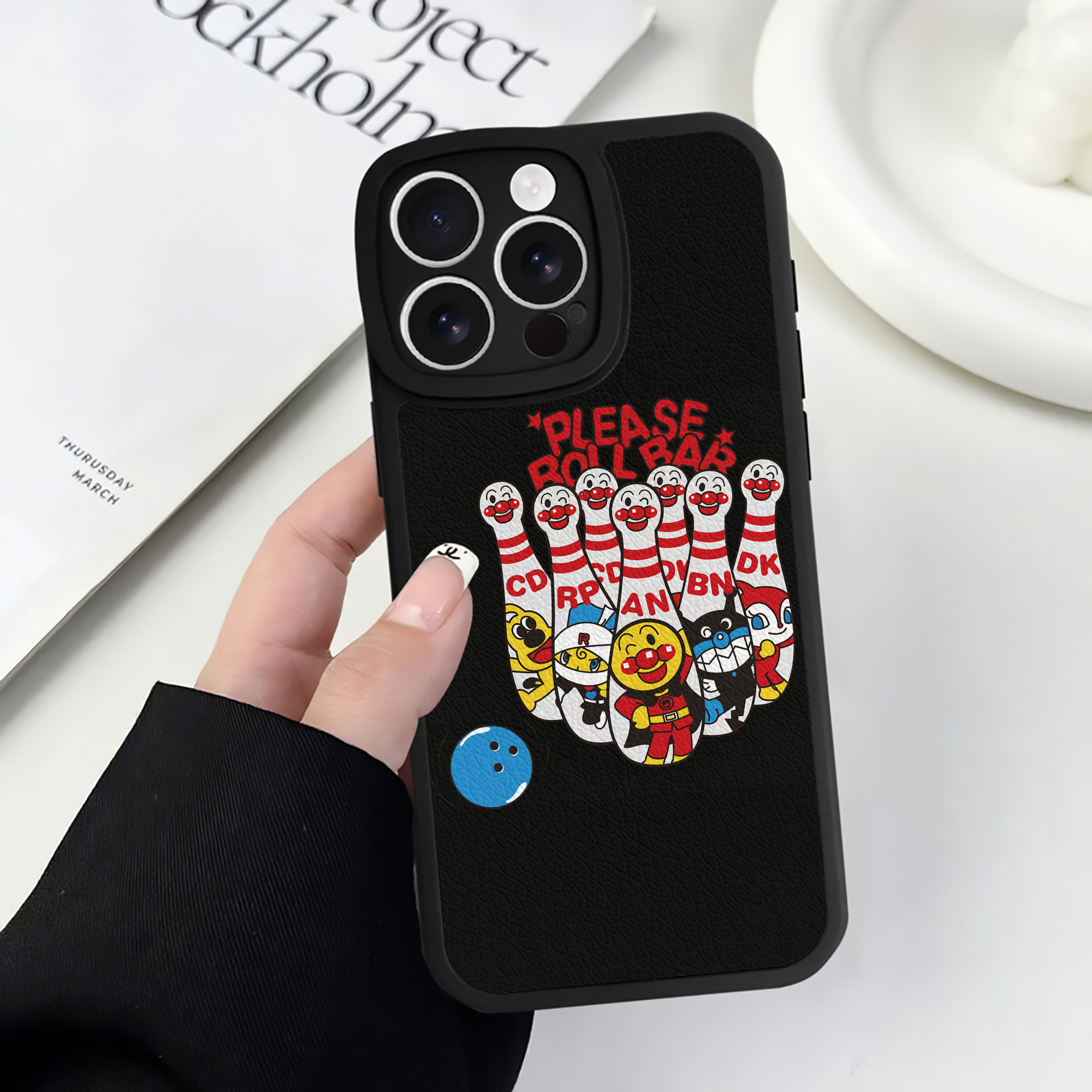 （画像用） アンパンマン Anpanman 【iPhone 16シリーズ対応】シリコンスマホケース（レザー調） 材質：シリコン